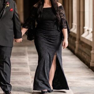 Black Lace Wedding dress